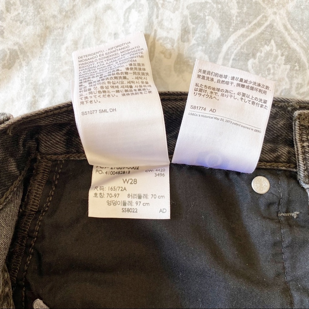 LEVI’S Ribcage Denim Mini Skirt Black 28 NEW NWT - Picture 10 of 11